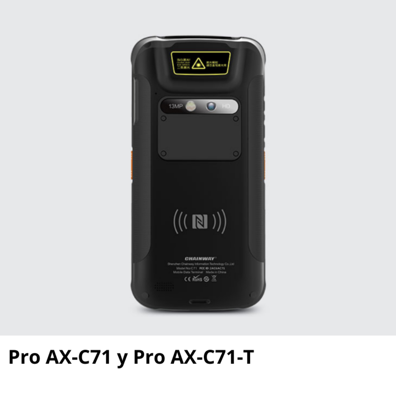 38 Pro AX-C71 Computadora móvil con escáner láser 1D y 2D (Pro AX-C71-T)