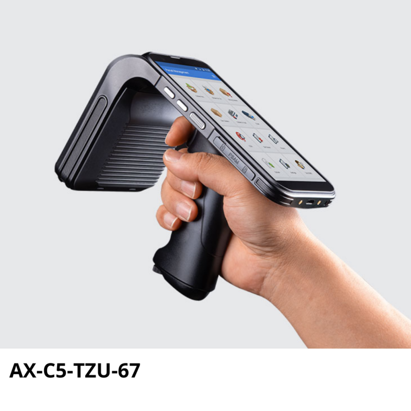 AX-C5-TZU Lector RFID UHF con escáner láser 1D y 2D de alcance máximo de 40cm (AX-C5-TZU-67 y AX-C5-TZU-134)
