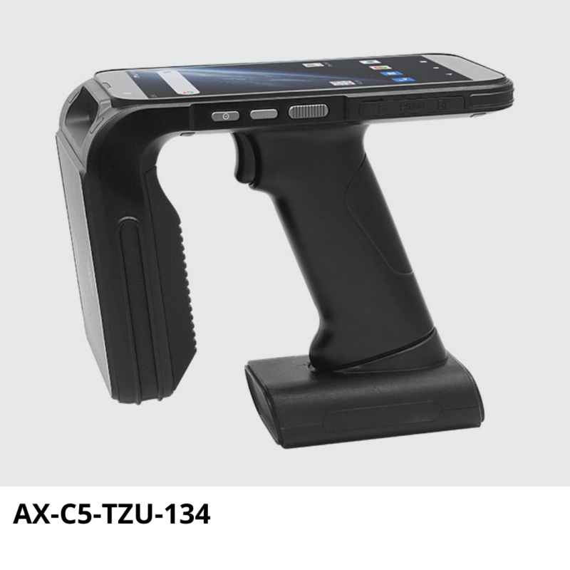 AX-C5-TZU Lector RFID UHF con escáner láser 1D y 2D de alcance máximo de 40cm (AX-C5-TZU-67 y AX-C5-TZU-134)