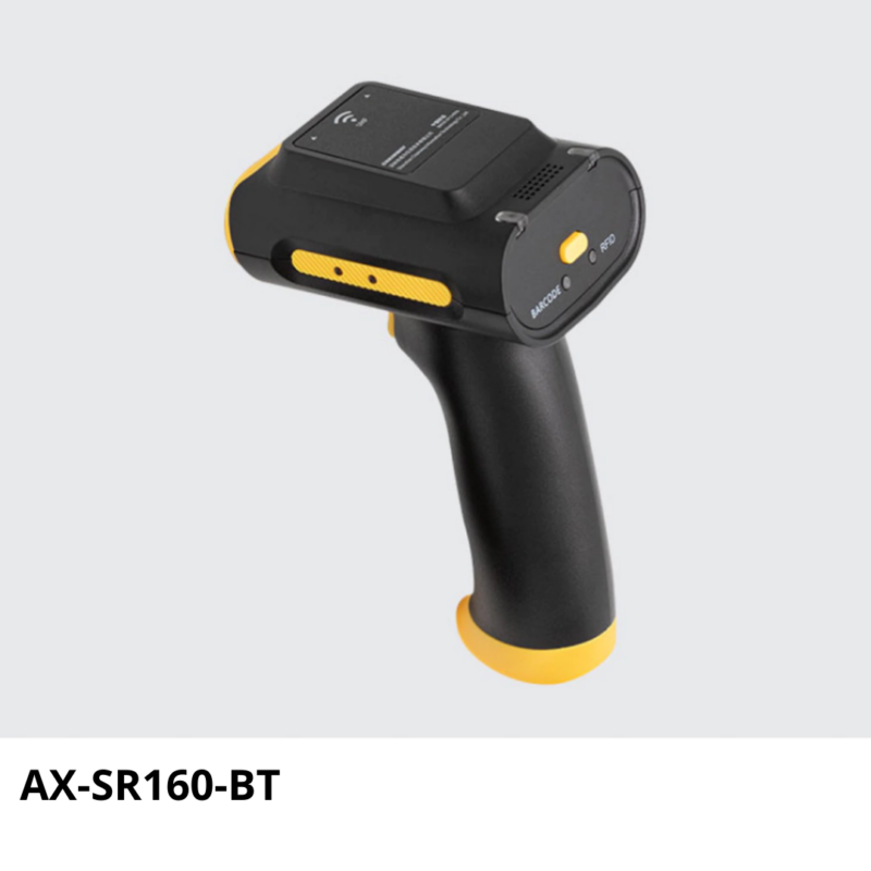 43 AX-SR160-BT Lector UHF RFID con lector láser 1D / 2D inalámbrico