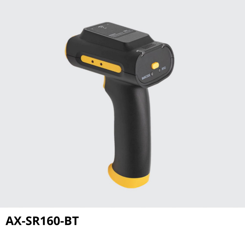 45 AX-SR160-BT Lector UHF RFID con lector láser 1D / 2D inalámbrico