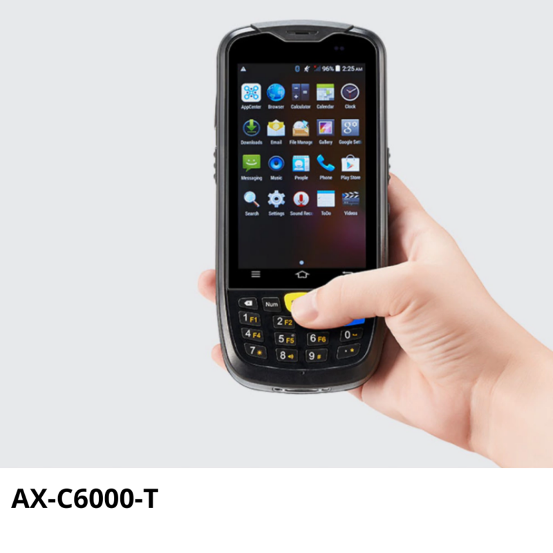 AX-C6000-T Computadora móvil con escáner láser 1D y 2D.