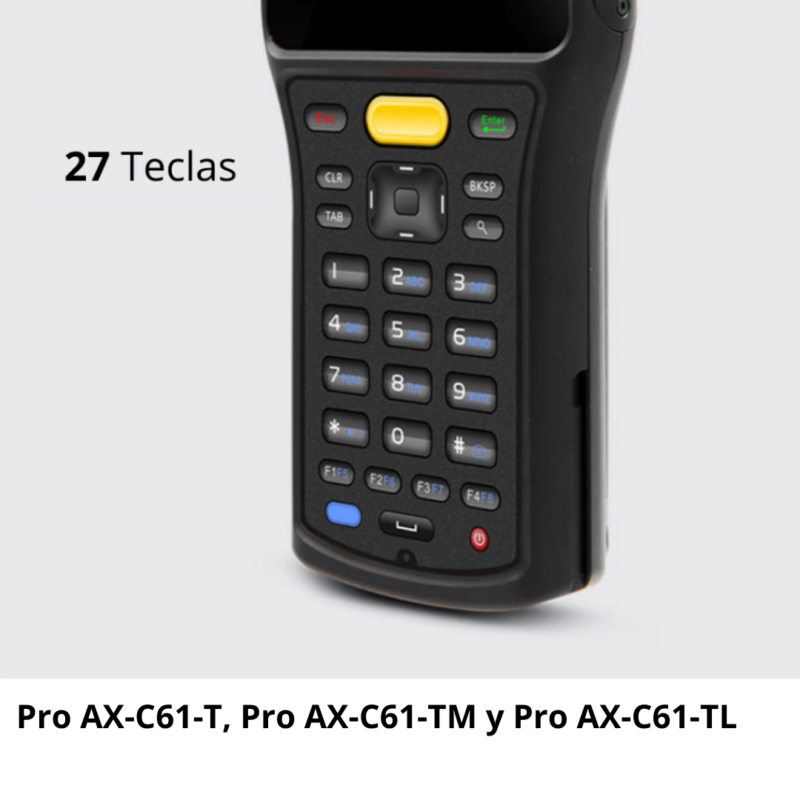 Pro AX-C61-T Computadora Portátil con escáner láser 1D y 2D y diferentes configuraciones de teclado (Pro AX-C61-TM y Pro AX-C61-TL)