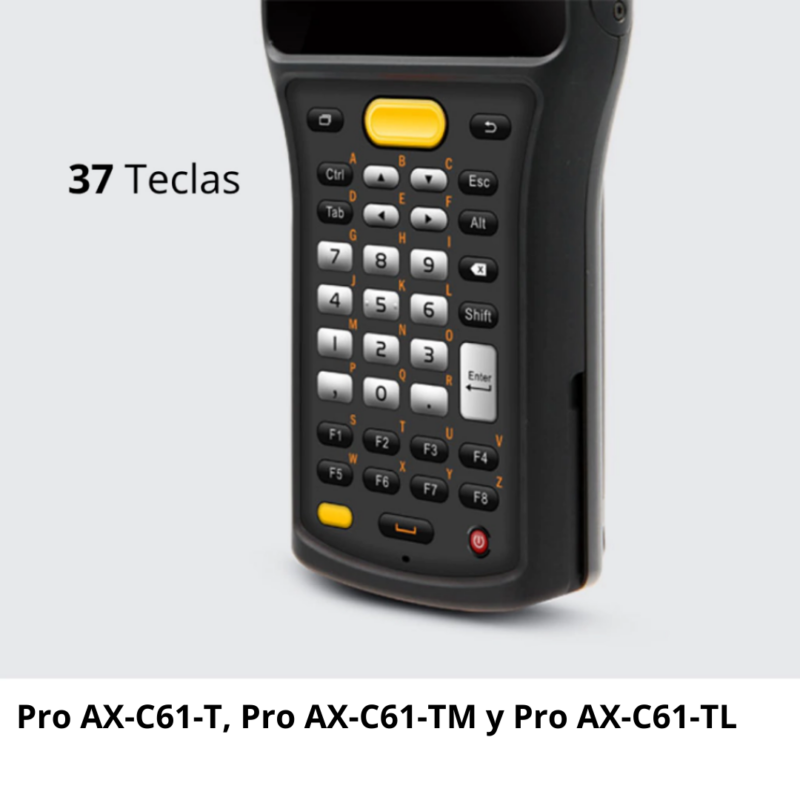 Pro AX-C61-T Computadora Portátil con escáner láser 1D y 2D y diferentes configuraciones de teclado (Pro AX-C61-TM y Pro AX-C61-TL)