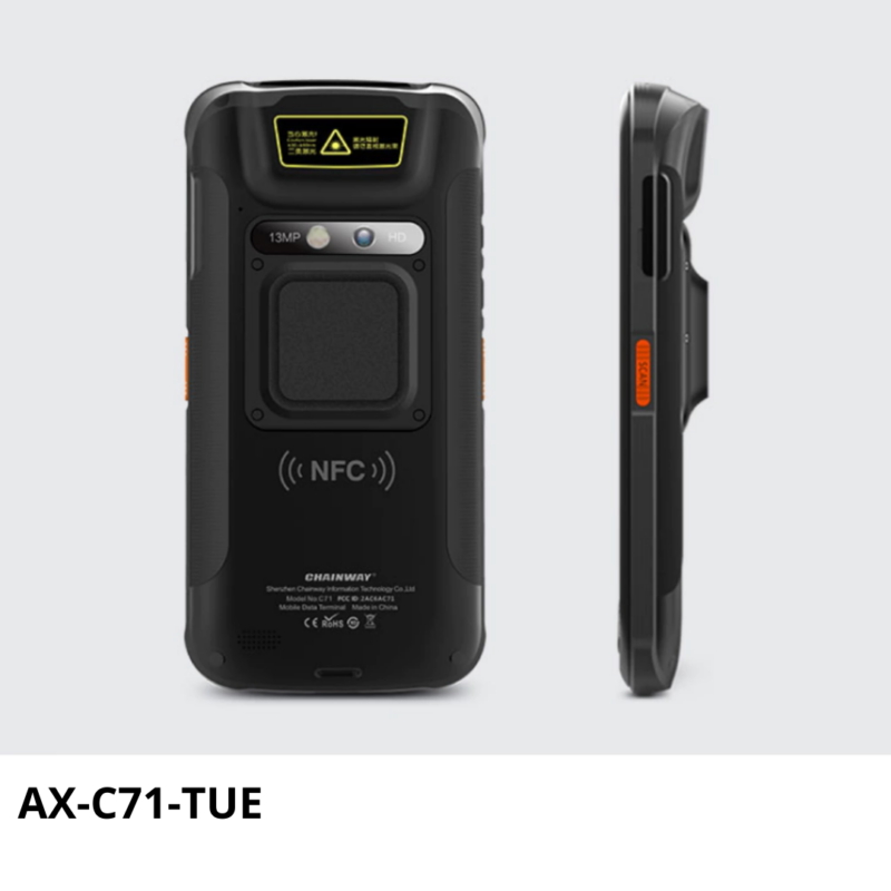 Pro AX-C71-TUE Computadora móvil con escáner UHF RFID y lector láser 1D y 2D