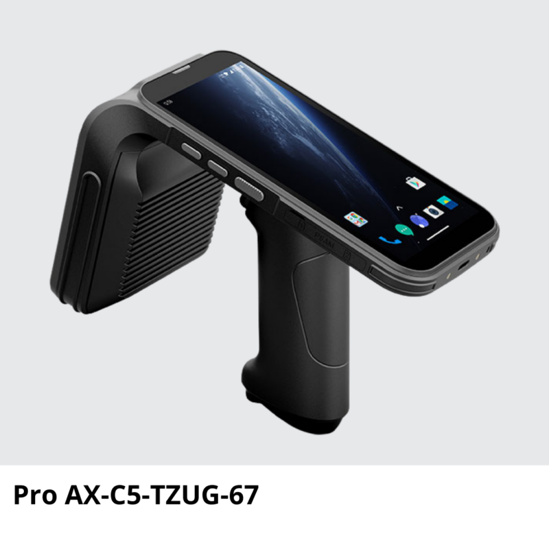 83 Pro AX-C5-TZUG Computadora móvil con antena UHF RFID, brújula giroscópica y escáner láser 1D y 2D Pro (AX-C5-TZUGN)