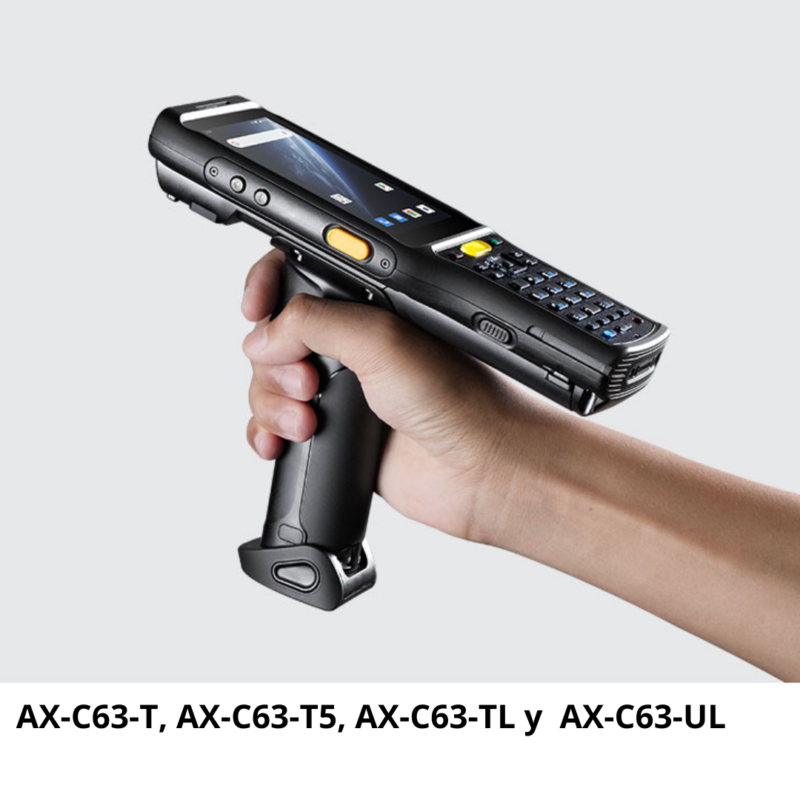 AX-C63-T Computadora Portátil con escáner láser 1D y 2D y diferentes configuraciones de teclado (AX-C63-T5, AX-C63-TL y AX-C63-UL)