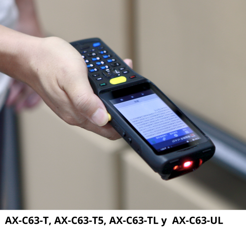 AX-C63-T Computadora Portátil con escáner láser 1D y 2D y diferentes configuraciones de teclado (AX-C63-T5, AX-C63-TL y AX-C63-UL)